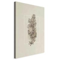 Leinwandbild Braun Creme B: 40 cm - Creme/Braun, Basics, Holzwerkstoff/Textil (40/60/1,2cm) - artgeist