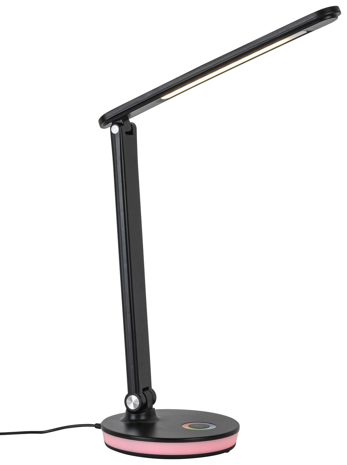 LED-Schreibtischleuchte Luana - Chromfarben/Anthrazit, MODERN, Kunststoff (33/16,5/40cm) - Luca Bessoni