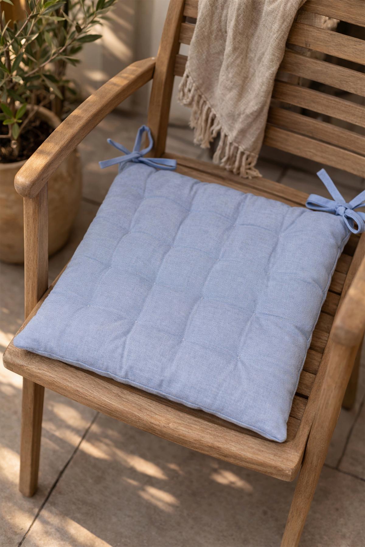 Sitzkissen Lianna - Silberfarben, MODERN, Textil (40/40/4cm) - Luca Bessoni