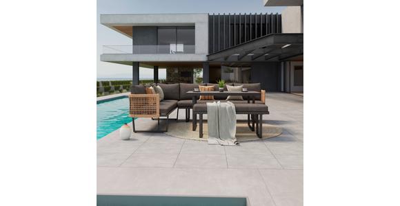 Loungegarnitur Bologna - Anthrazit/Braun, MODERN, Glas/Kunststoff (256/198cm) - Beldano