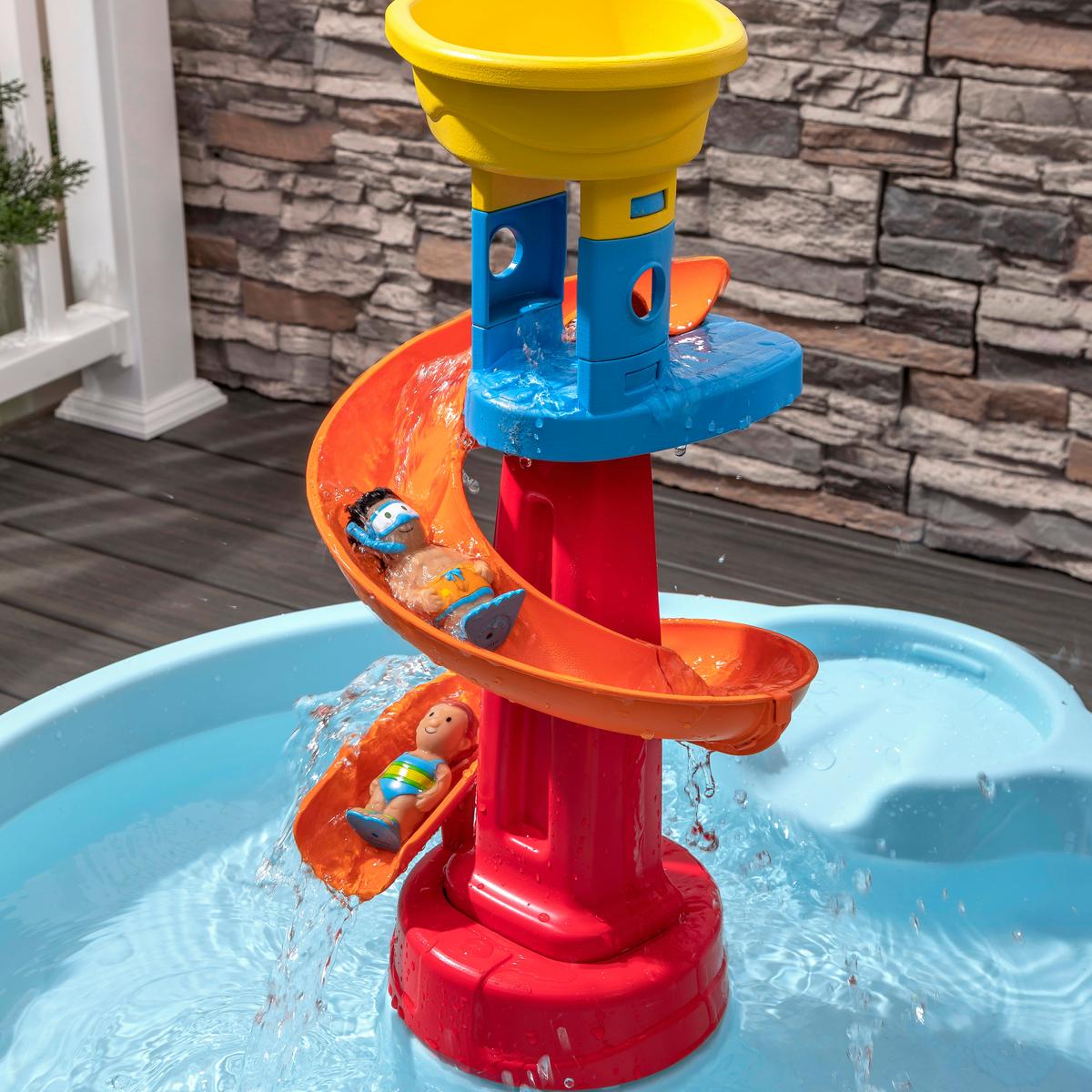 Sand- Und Wassertisch Spiral - Blau/Grau, Basics, Kunststoff (66/66/57,1cm) - Ambia Garden