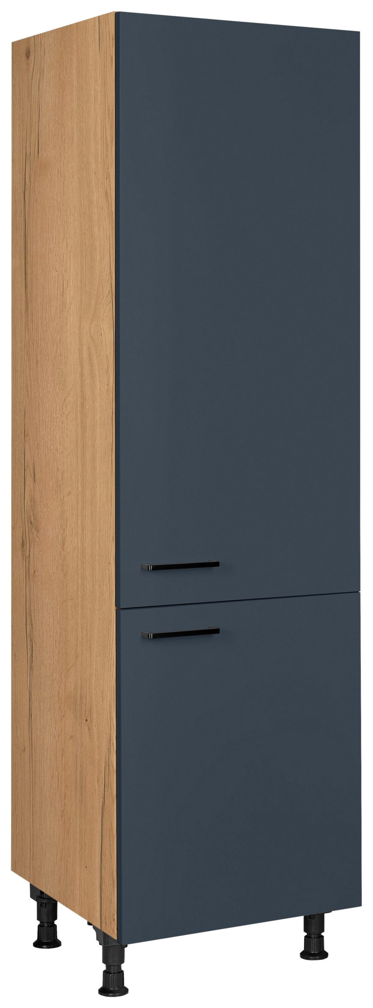 Geräteumbauschrank Easytouch - Blau/Eichefarben, MODERN, Holzwerkstoff (60/216,6/58cm) - Nobilia