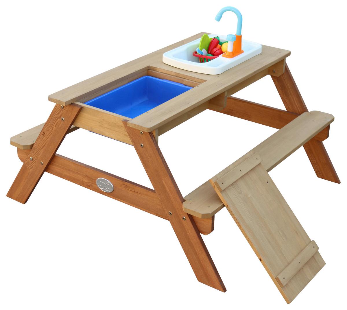 Sand- und Wassertisch A031.030.00 - Braun, KONVENTIONELL, Holz/Kunststoff (97,5/50/95cm) - Ambia Garden