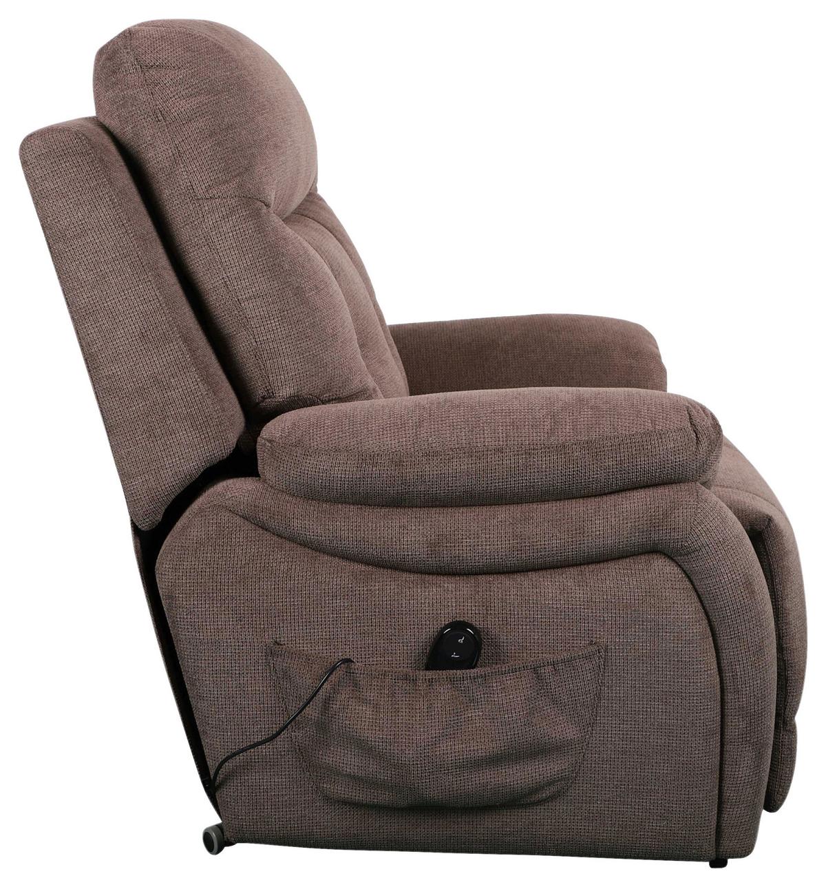 Relaxsessel Mario Webstoff Braun, B: 89 Cm - Schwarz/Braun, MODERN, Textil/Metall (89/107/94cm) - James Wood