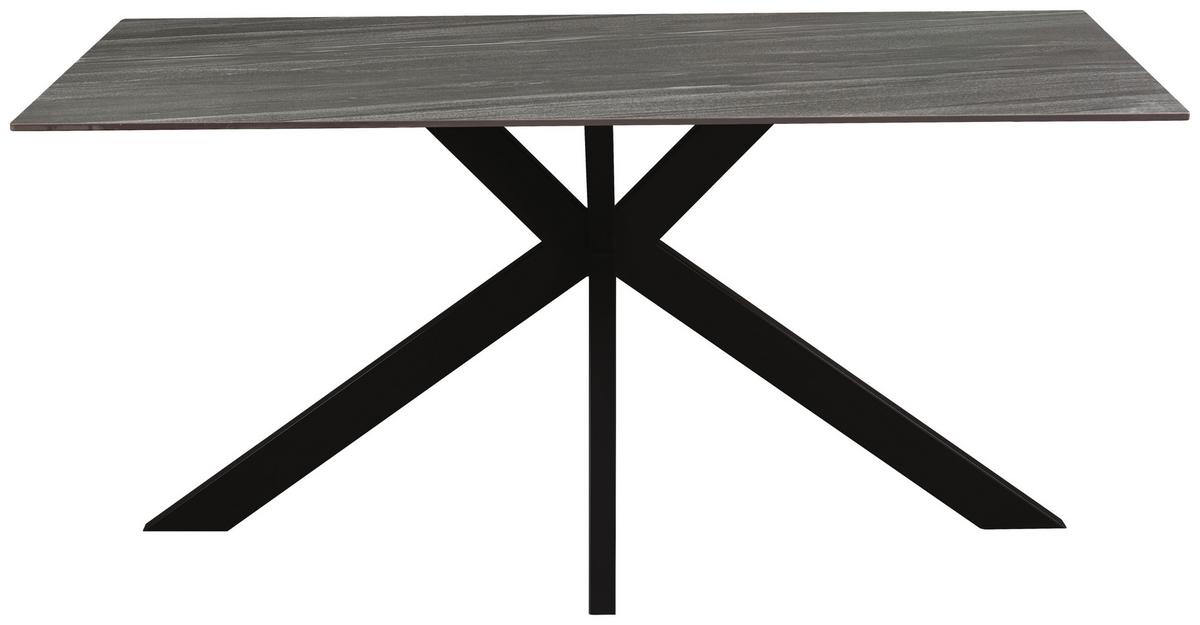 Jídelní stůl JONAS 160x90 - šedá/černá, Moderní, kov/keramika (160/90/76cm) - Mömax