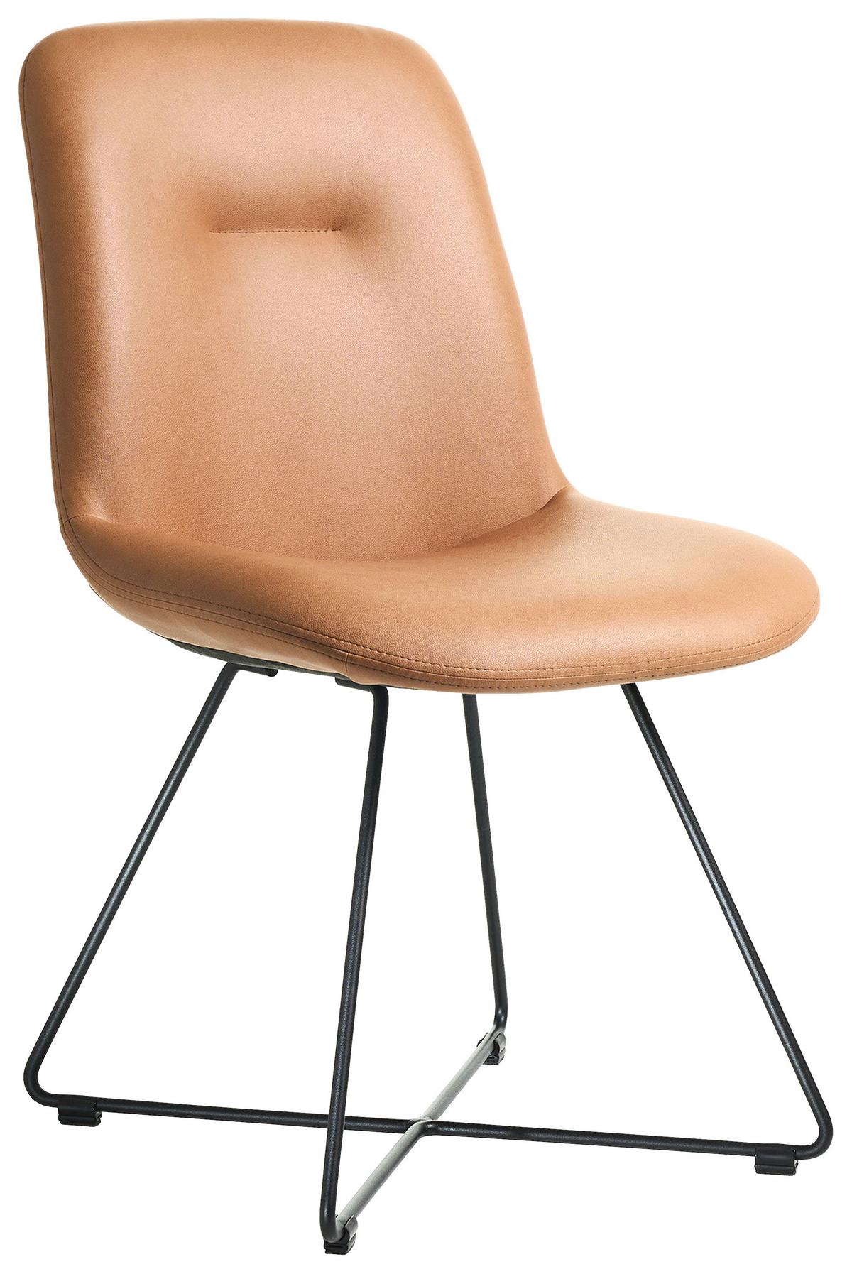 STOLIČKA CROSS-CH - čierna/koňaková, Basics, kov/textil (51/89/61cm) - Celina Home