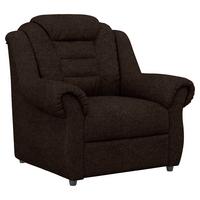 Polstersessel Boston Braun Chenille - Schwarz/Braun, KONVENTIONELL, Textil (104/102/101cm) - Livetastic