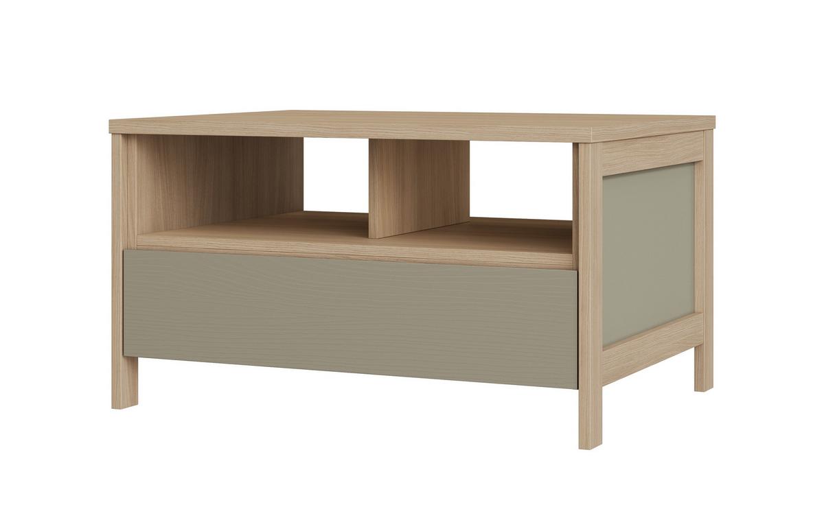 Couchtisch Stranda Eukalyptusholzfarben B: 80cm - Eukalyptusholzfarben/Eichefarben, Design, Holzwerkstoff (80/46/60cm) - MID.YOU