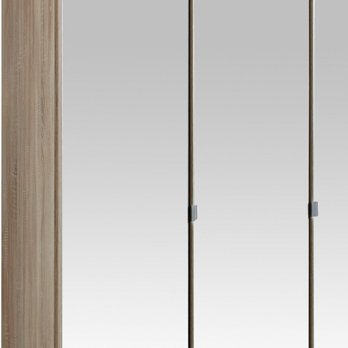 Drehtürenschrank Mit Spiegel 135cm Imago, Sägerau Dekor - Eichefarben, KONVENTIONELL, Glas/Holzwerkstoff (135/199/58cm) - MID.YOU