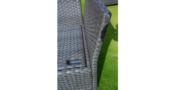 Loungegarnitur 4-Tlg Santander Metall/Polly-Rattan mit Kissen - Grau, MODERN, Kunststoff/Textil (120/60/60cm) - Beldano