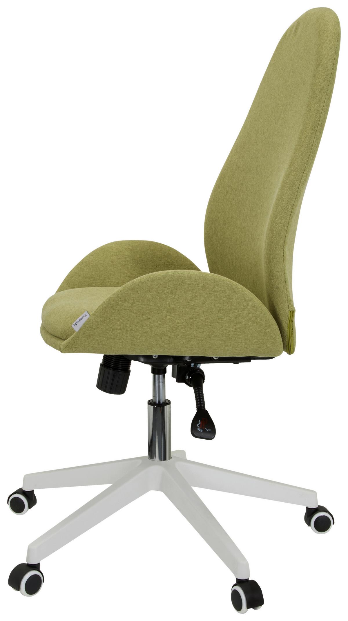 Drehstuhl Avea I Mit Wippfunktion Grün - Weiß/Grün, Basics, Kunststoff/Textil (56/104/58cm) - MID.YOU