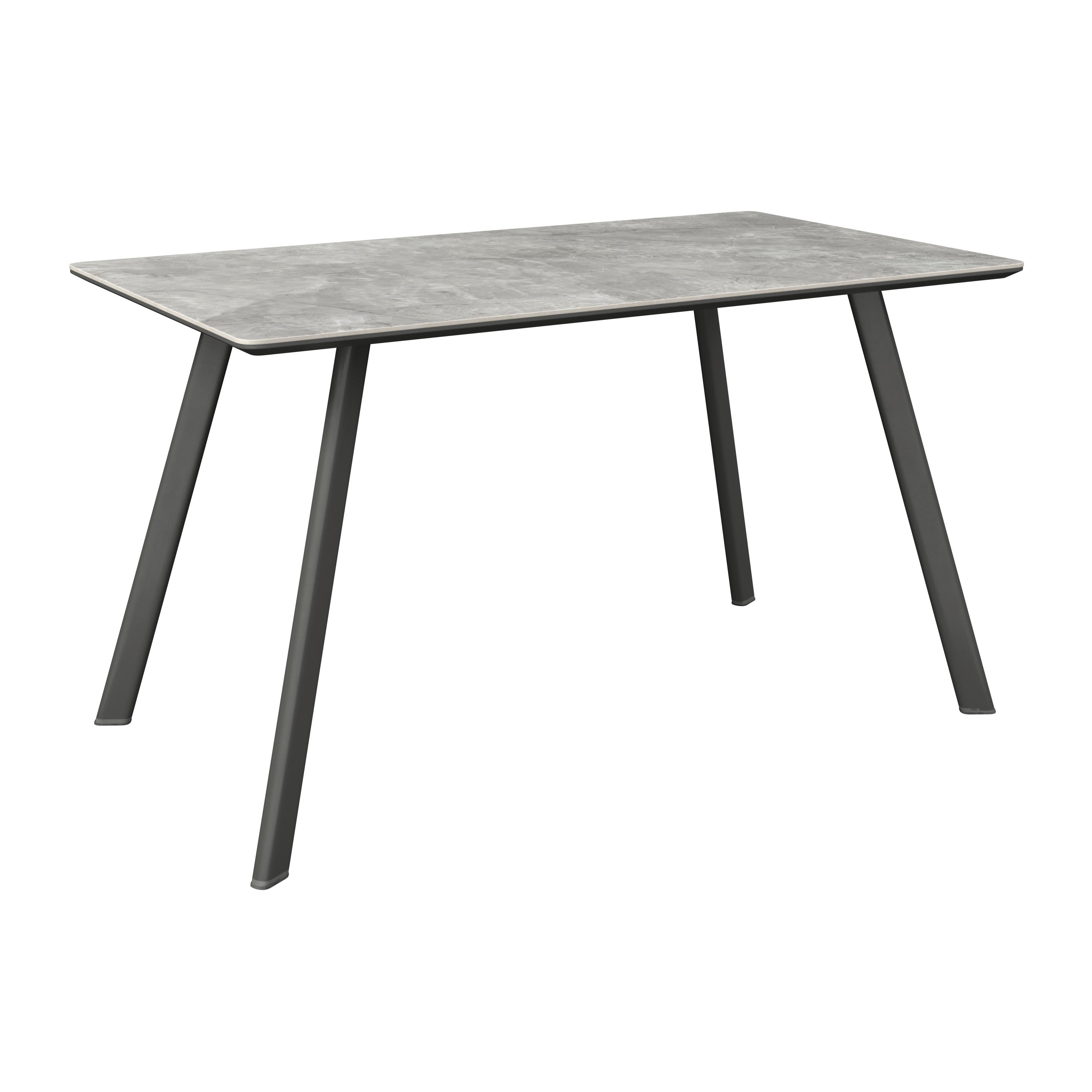 Esstisch George Mdf Grau Dekor, B: 120cm - Schwarz/Grau, Trend, Keramik/Holzwerkstoff (120/76/80cm)