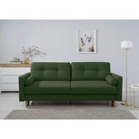 Schlafsofa Noret, Grün B: 222 Cm - Buchefarben/Grün, Design, Textil (222/93/99cm) - MID.YOU