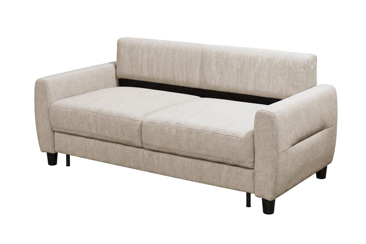 Schlafsofa Rio Creme, B: 192cm - Creme/Schwarz, MODERN, Textil (192/83/99cm) - MID.YOU