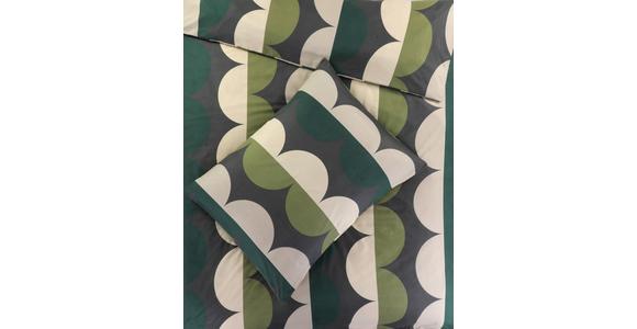 Bettwäsche Gloria - Smaragdgrün/Dunkelgrau, MODERN, Textil (140/200cm) - Luca Bessoni