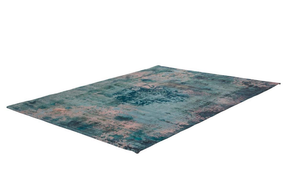 Flachwebteppich Vintage 8403 Petrol, 140x200 cm - Petrol, KONVENTIONELL, Textil (140/200cm)