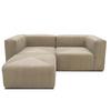 Ecksofa Schlammfarben B: 216 Cm - Schlammfarben/Schwarz, Design, Textil (216/69/193cm) - MID.YOU