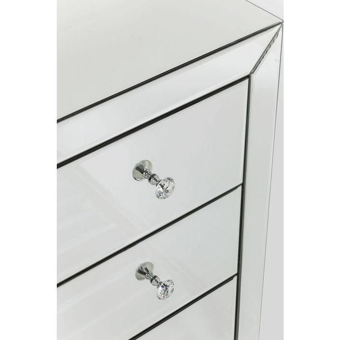 Kommode 91 cm Luxury, Weiß - Weiß, Design, Glas/Holzwerkstoff (91/74/41cm) - Kare-Design