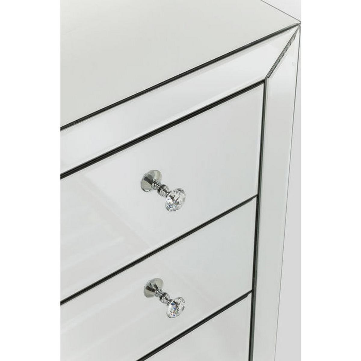 Kommode 91 cm Luxury, Weiß - Weiß, Design, Glas/Holzwerkstoff (91/74/41cm) - Kare-Design