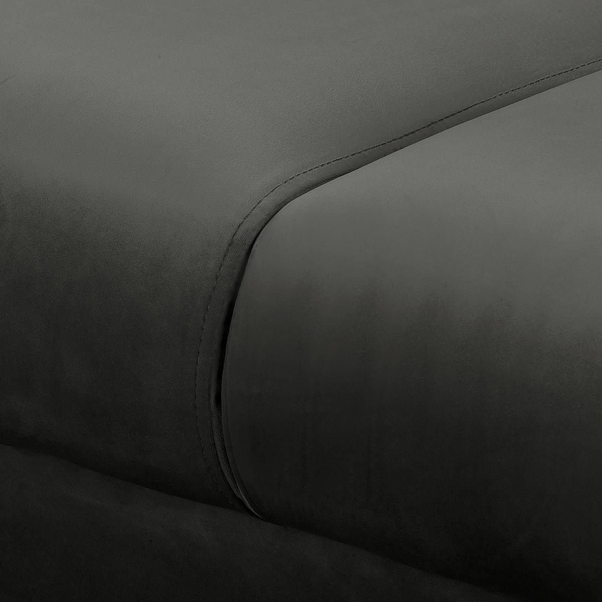 Ecksofa Beata Dunkelgrau S: 230x150 cm - Wengefarben/Dunkelgrau, Design, Textil (230/150cm) - Livetastic