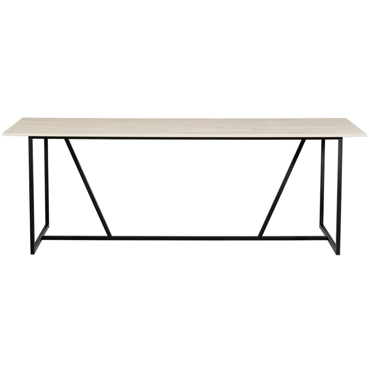 Esstisch Silas Schwarz/Hellgrau L: 220cm - Hellgrau/Schwarz, MODERN, Holz/Metall (220/90/75cm) - Livetastic
