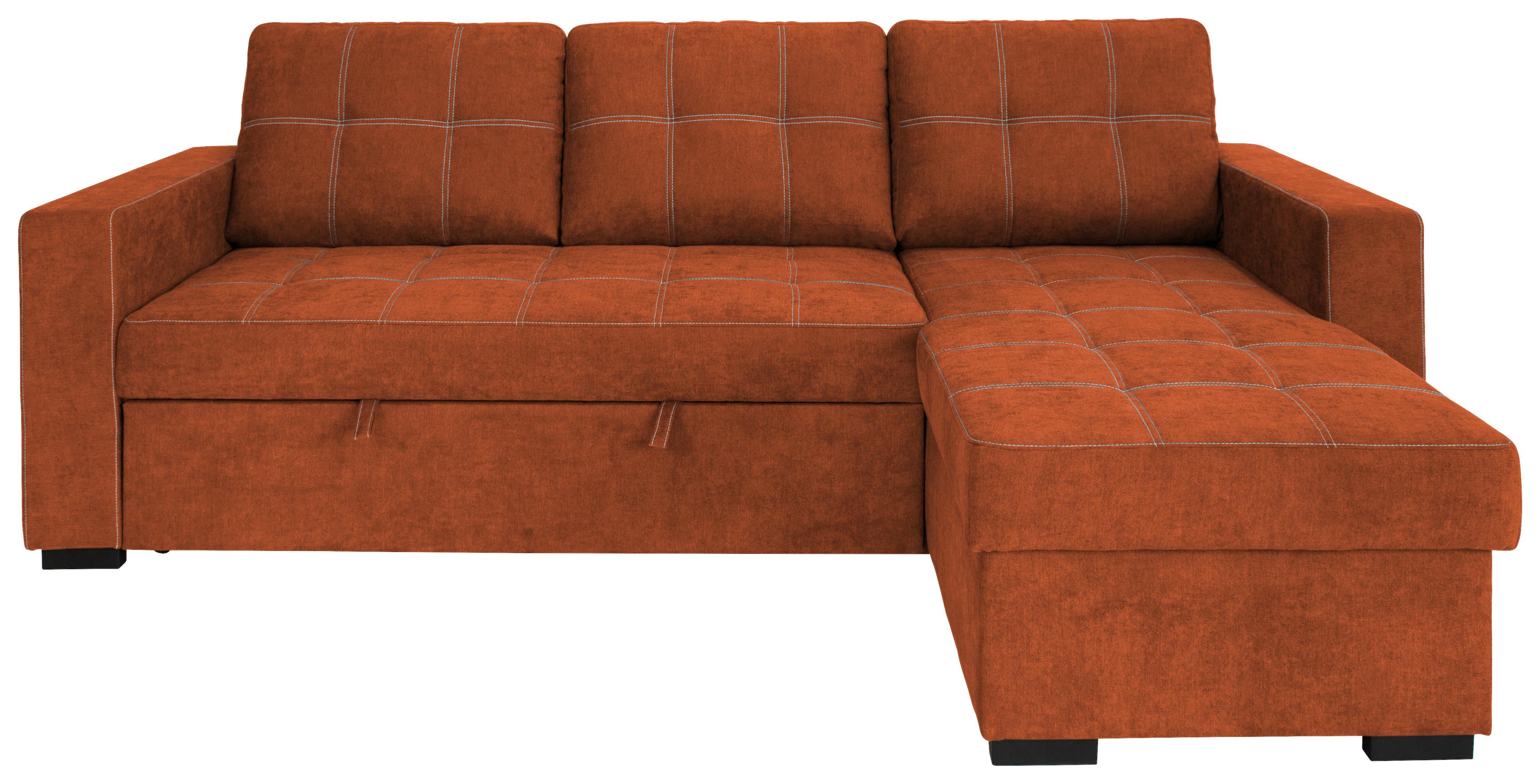Sedacia súprava TURIN, terracotta - černá/terracotta, Design, kov/dřevo (239/87/160cm)