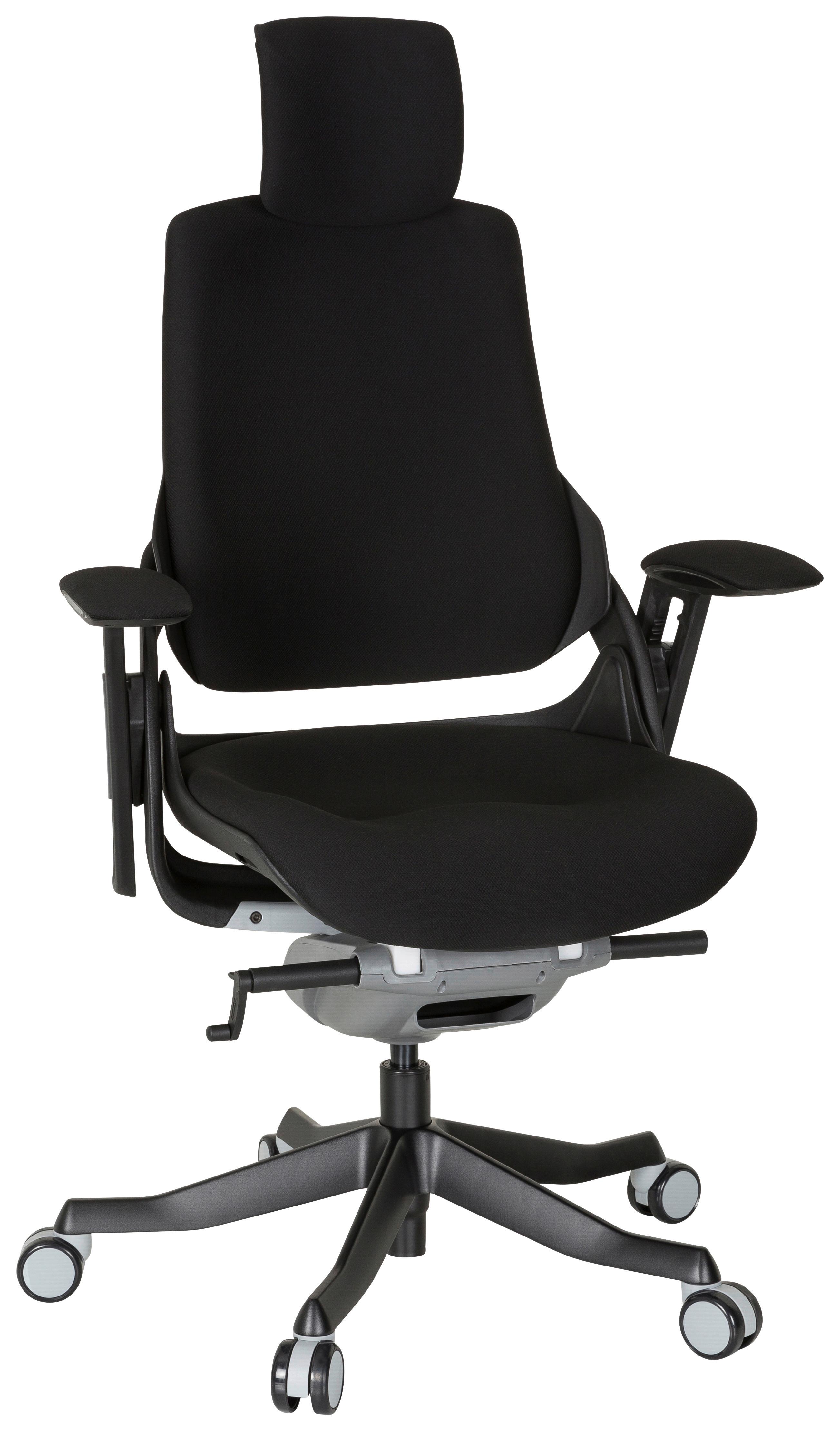 Drehstuhl Spektre Black Schwarz - Schwarz, MODERN, Kunststoff/Textil (67/116/54cm) - MID.YOU