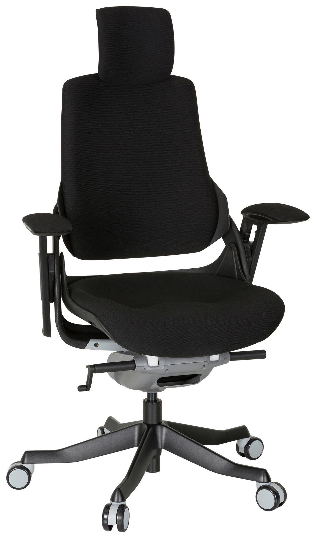 Drehstuhl Spektre Black Schwarz - Schwarz, MODERN, Kunststoff/Textil (67/116/54cm) - MID.YOU