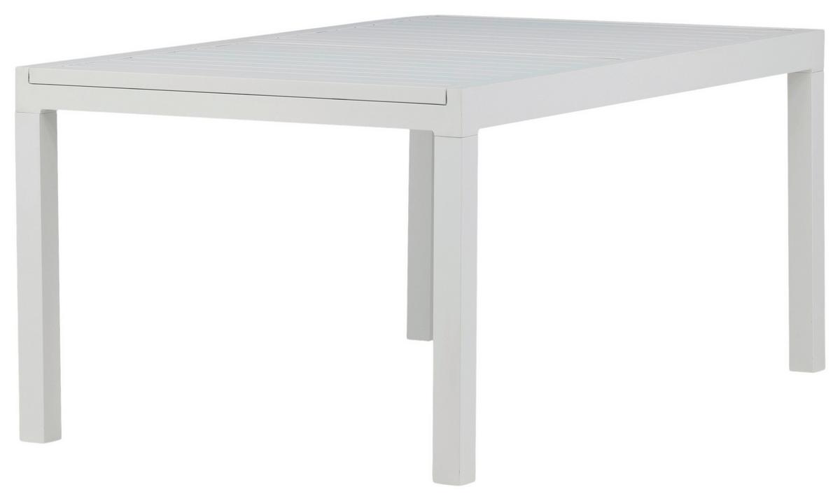 Gartentisch Marbella - Weiß, KONVENTIONELL, Metall (160/100/75cm) - Gardenson