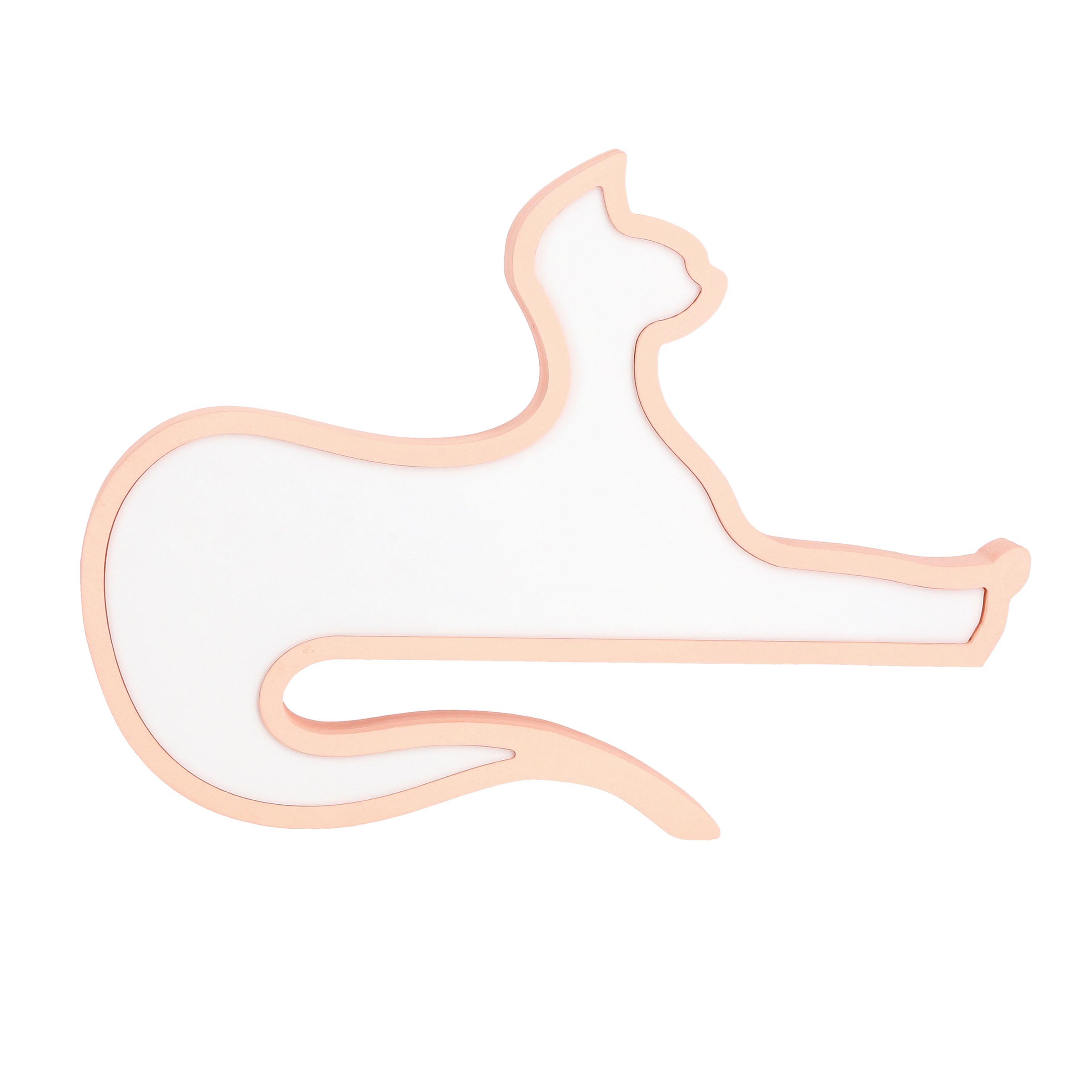 Kindertischleuchte 41-11824 Cat - Pink, Basics, Holzwerkstoff/Kunststoff (28.5/3.5/20.5cm)