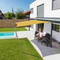 Sonnensegel Quadrat 3x3 M - Gelb, Basics, Kunststoff (300/300cm)