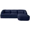 Ecksofa Caponi Dunkelblau S: 256x160 Cm - Schwarz/Dunkelblau, MODERN, Textil (256/160cm) - Livetastic