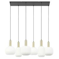 Hängeleuchte Scher - Schwarz/Weiß, MODERN, Glas/Metall (95/39/120cm)