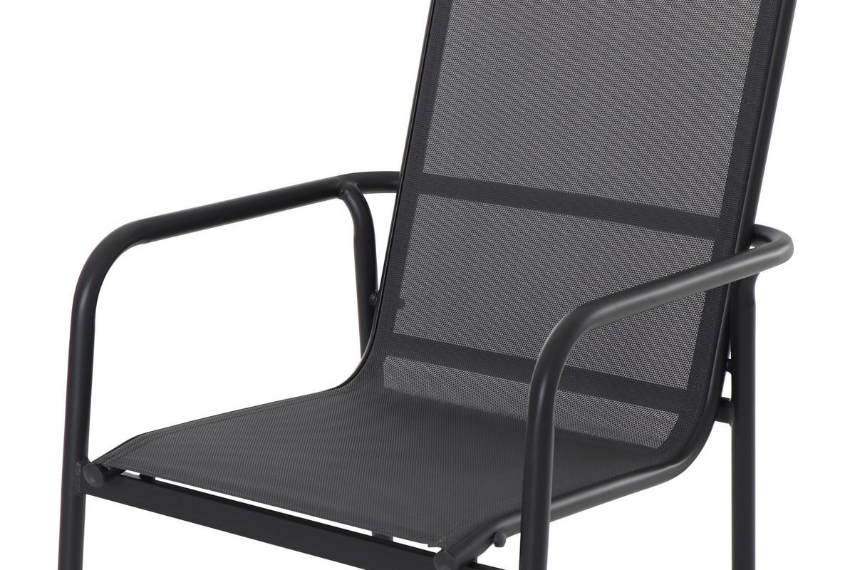 Gartengarnitur 7-tlg. Torino Aus Metall/glas/textil - Grau, MODERN, Glas/Textil (150/74/90cm) - Beldano