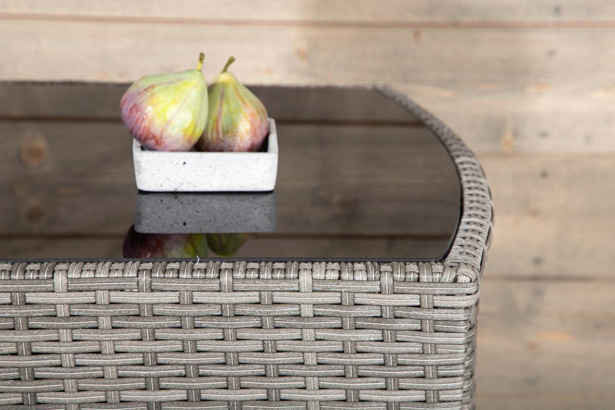 Balkonset Savanna - Schwarz/Grau, KONVENTIONELL, Kunststoff/Metall - Gardenson