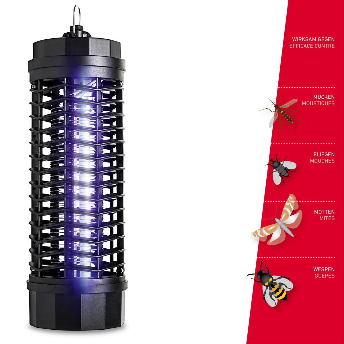 Lichtfalle Zum Stellen /Hängen, Insektenvernichter - Schwarz, Basics, Kunststoff (10,5/10,5/30,5cm)