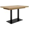 Esstisch ausziehbar Quadrato LxB: 120x80 cm Eiche Dekor - Schwarz/Eiche Artisan, KONVENTIONELL, Holzwerkstoff/Metall (120/80/74cm) - MID.YOU