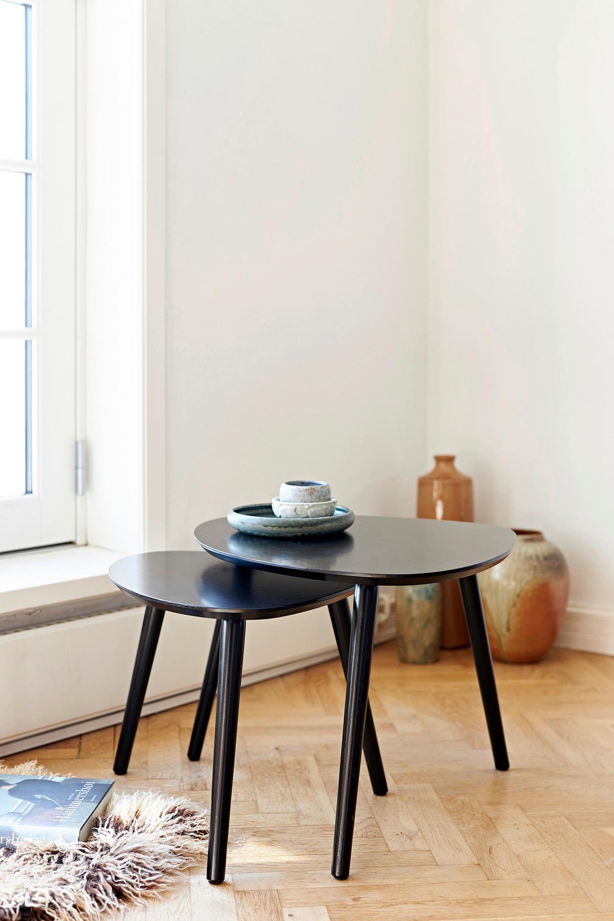 Satztisch Noble 2161320 - Schwarz, MODERN, Holz (68/57/45cm) - MID.YOU