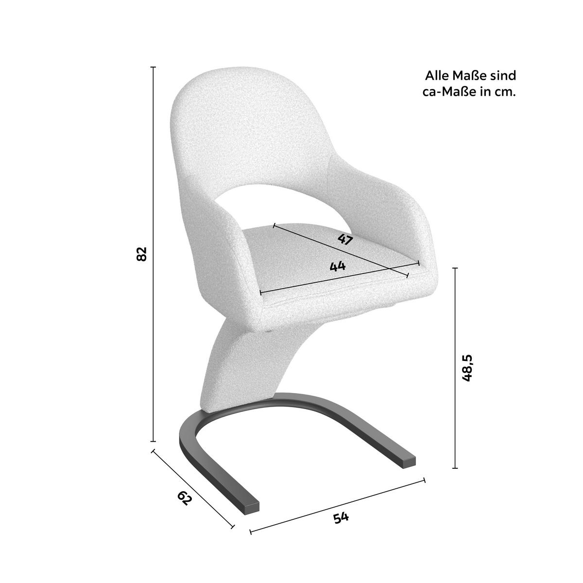 STOLIČKA S PODRÚČKAMI ARIA - čierna/krémová, Modern, kov/drevo (54/82/62cm) - Bessagi Home