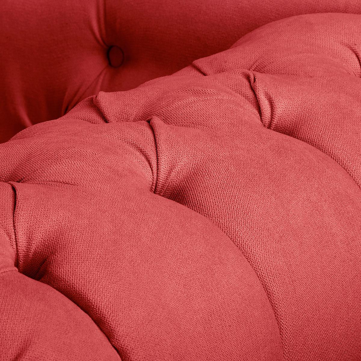 Récamiere Pako Rot B: 185cm - Rot/Braun, Design, Textil (185/93/75cm) - Livetastic