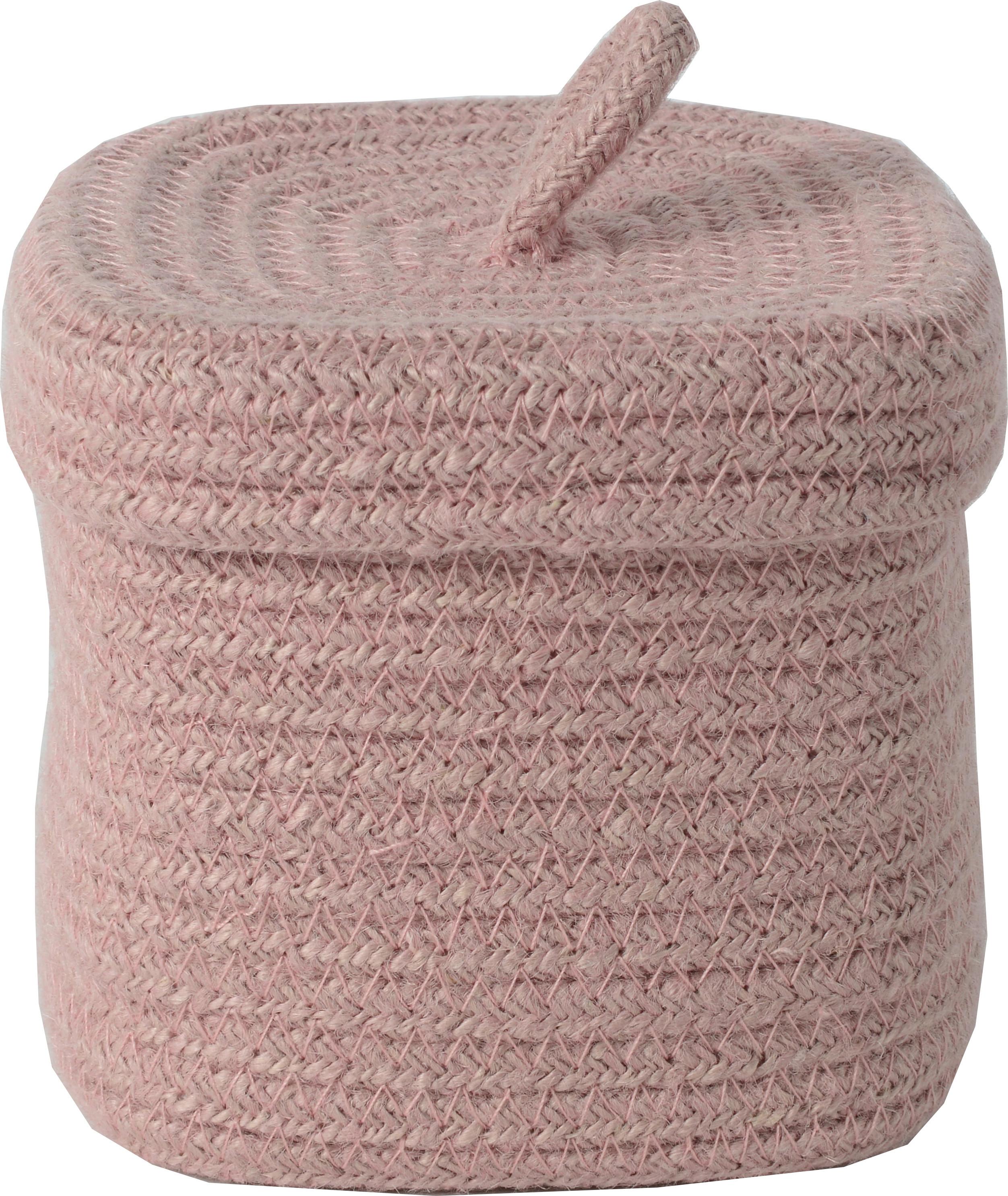 Koš ROMY - růžová, Konvenční, textil/plast (13/13/13cm) - Mömax