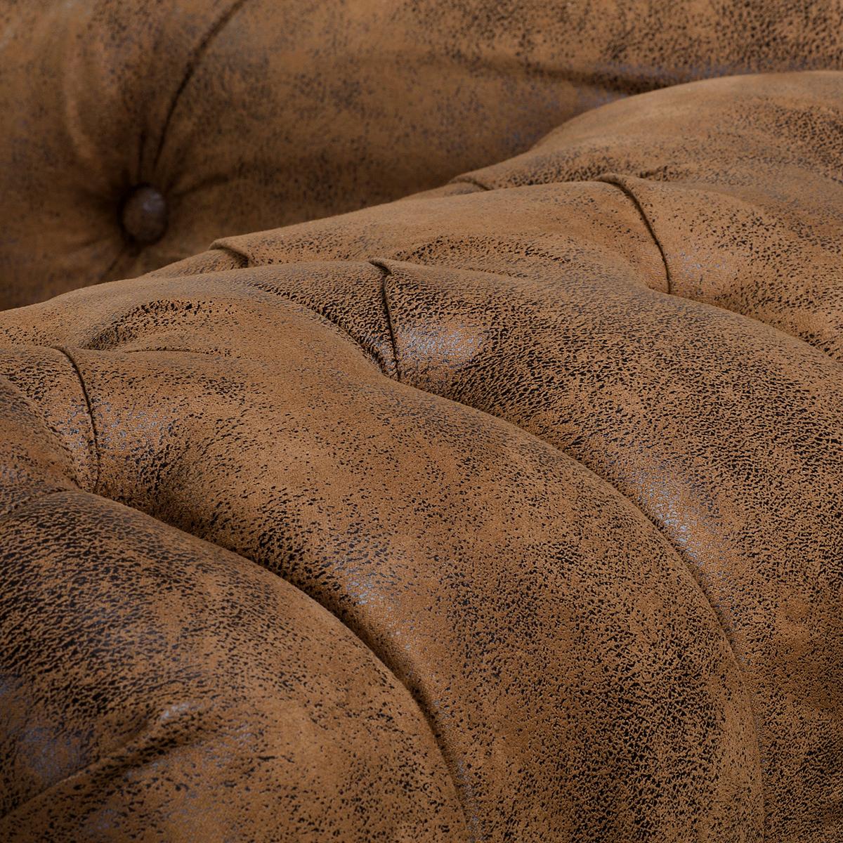 Récamiere Pako Braun B: 185cm - Braun, Design, Textil (185/93/75cm) - Livetastic