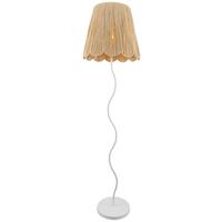 Stehleuchte, E27 Flock - Naturfarben/Weiß, KONVENTIONELL, Papier/Metall (40/155cm)