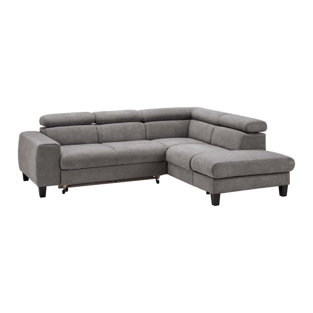 Sedací souprava Malibu tmavě šedá - tmavě šedá, Moderní, dřevo/textil (249/72/207cm) - Bessagi Home