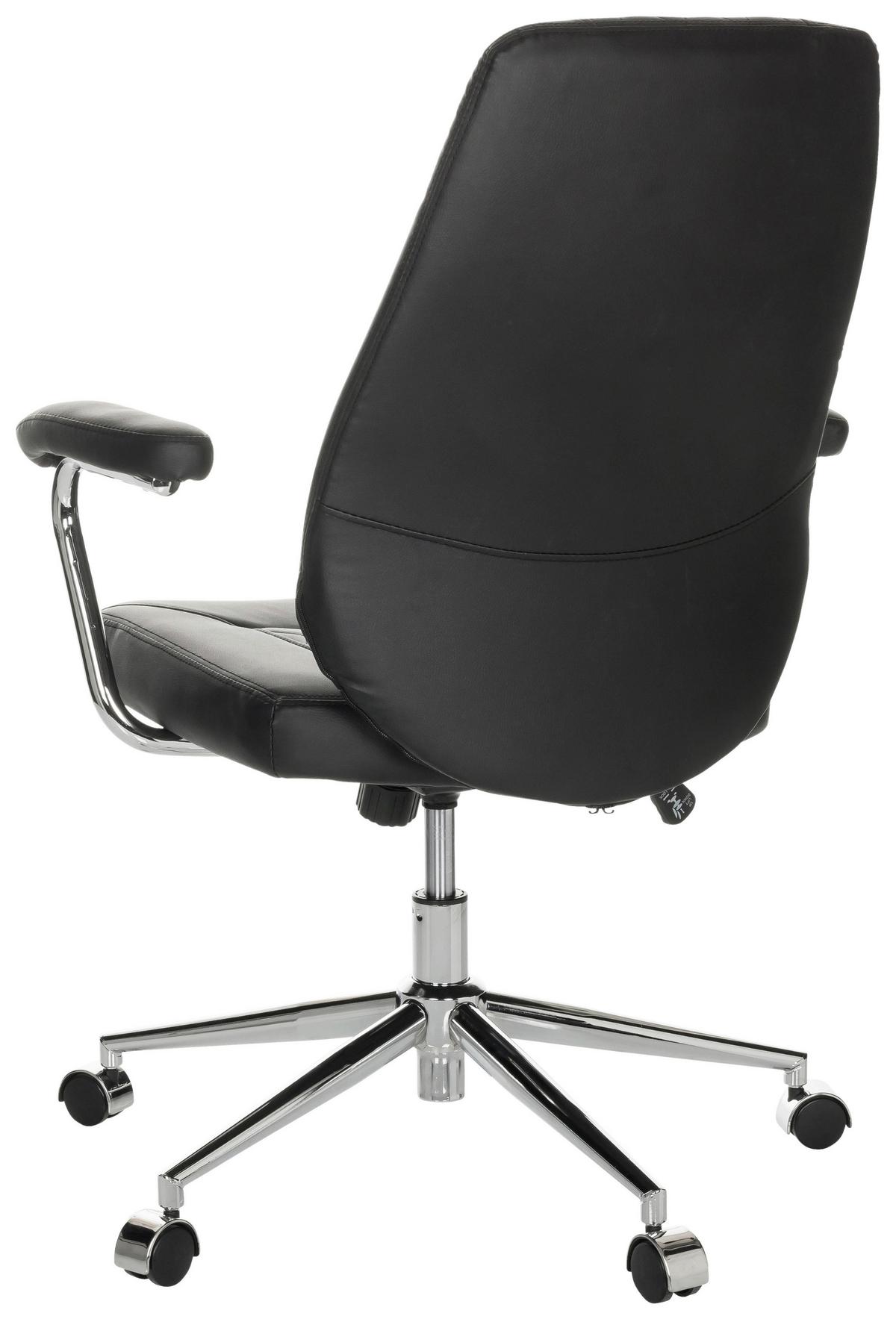 Drehstuhl Theo I - Silberfarben/Schwarz, Basics, Leder/Kunststoff (68/96-103/68cm) - MID.YOU