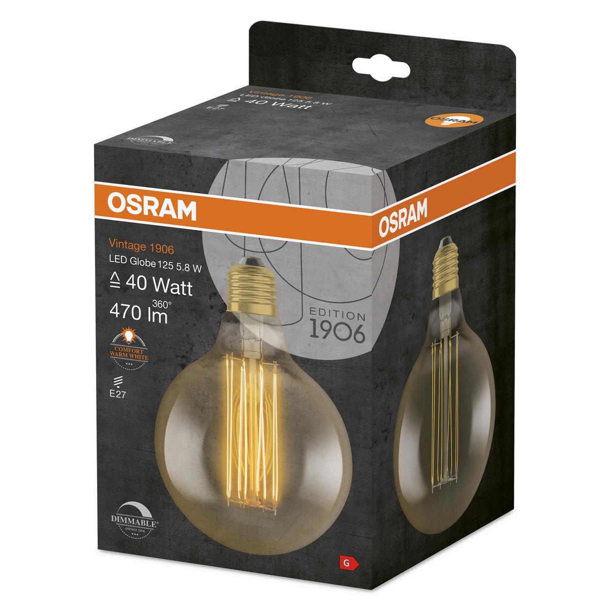 Led-leuchtmittel Vintage 1906 Led Dim40 5.8w/22 - Goldfarben, Basics, Glas (12,4/17,3cm) - Ledvance