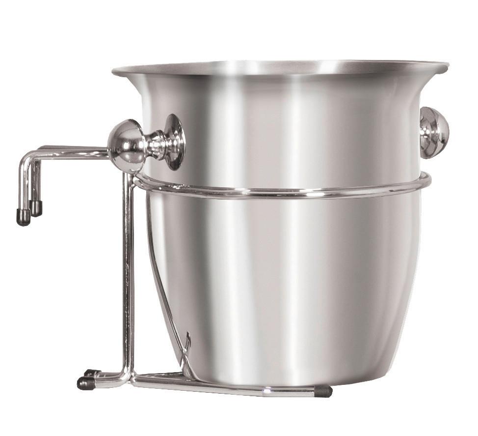 Champagnerkühler für Strandkörbe - Edelstahlfarben, Basics, Metall (23/21/29cm) - Gardenson