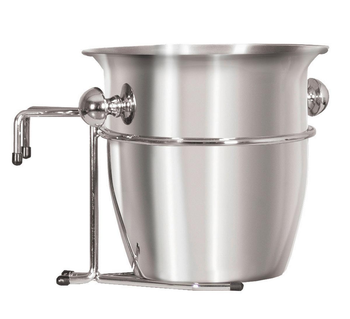 Champagnerkühler für Strandkörbe - Edelstahlfarben, Basics, Metall (23/21/29cm) - Gardenson