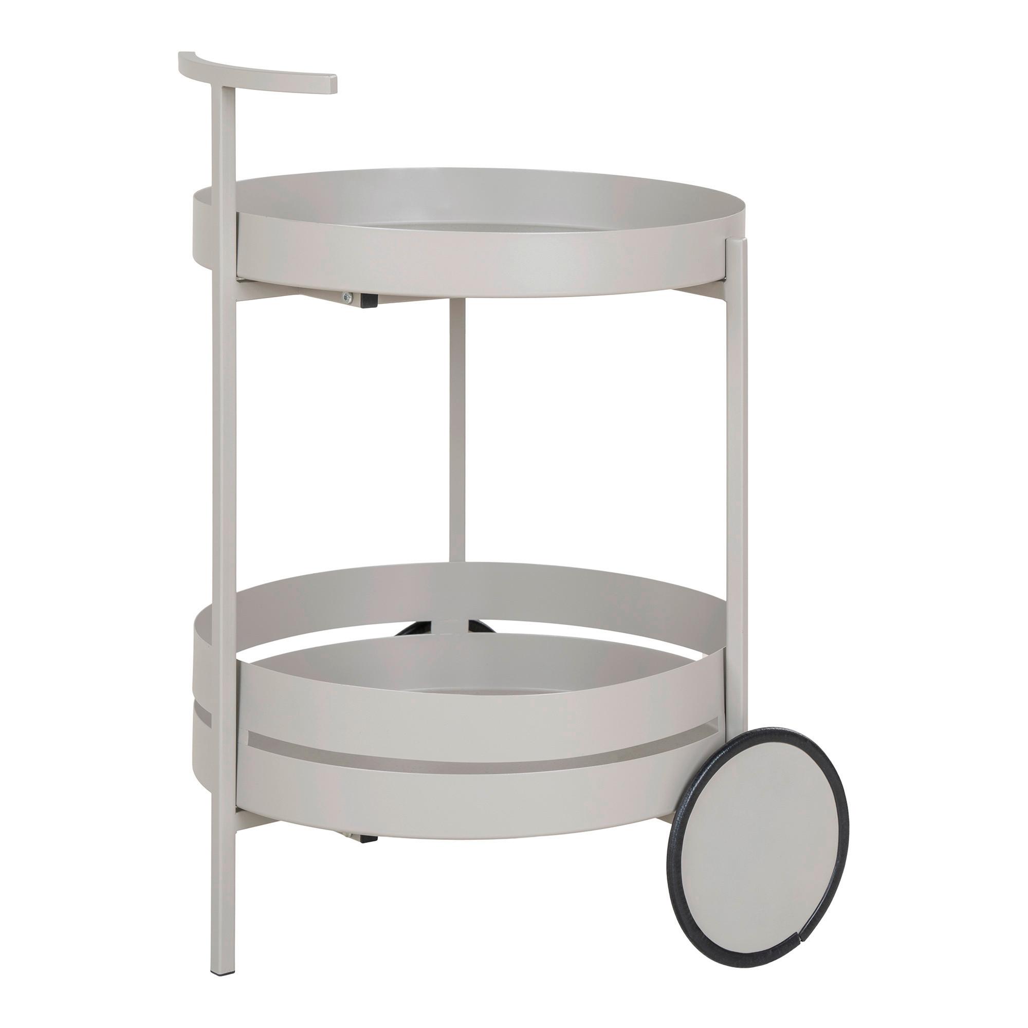 Servierwagen Beja Hellgrau B: 40 cm - Hellgrau, Design, Metall (40/61/49.5cm)