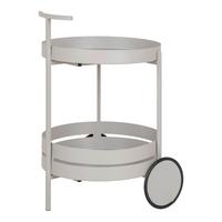 Servierwagen Beja Hellgrau B: 40 cm - Hellgrau, Design, Metall (40/61/49.5cm)